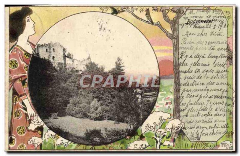 VINTAGE POSTCARD Badenweitei Ruins