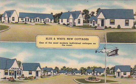 Florida Saint Augustine Blue & White New Cottages