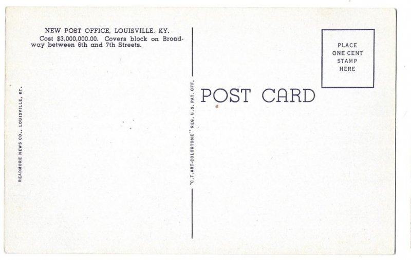 United States Post Office, Court House & Custom House, Louisville, Kentucky