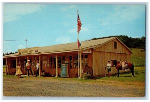 Westerner Trading Post Souvenirs Gifts Shop, Horse Locke New York NY Postcard 