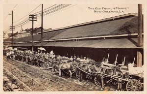 J72/ New Orleans Louisiana RPPC Postcard c1930s The Old French Market 110
