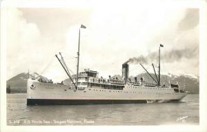 1940s SS North Sea Tongass Narrows Alaska RPPC real photo Schallerer 1725