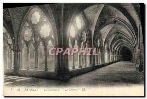 Old Postcard Bayonne La Cathedrale Le Cloitre