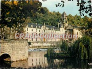 Postcard Modern Vallee Dronne Brantome (Dordogne) The Elbow Bridge and abayah...