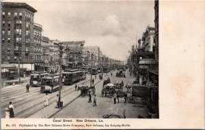 USA Canal Street New Orleans Louisiana Vintage Postcard 09.73 