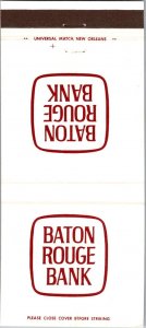 Vintage Matchbook Cover Baton Rouge Bank Louisiana MB173