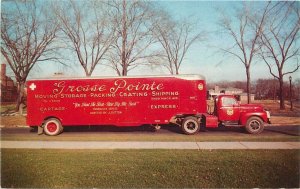 Postcard Michigan Grosse Point Moving Truck company advertising Dexter 23-10464