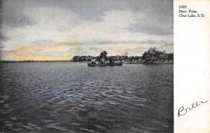 Clear Lake South Dakota Stony Point Waterfront Antique Postcard K71589