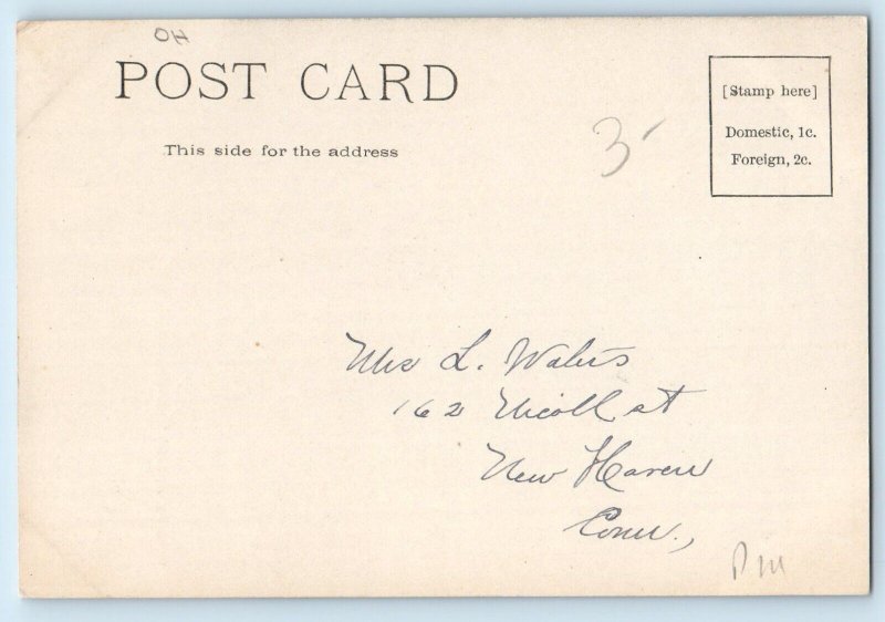 c1905 Cleveland Ohio OH Vintage Postcard Euclid Avenue Looking West Railway Road