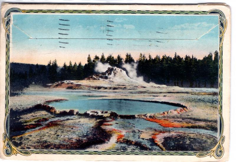 YELLOWSTONE NATIONAL PARK, SOUVENIR FOLDER, SERIES A, 1921.