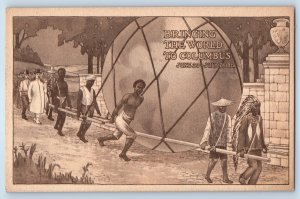 c1910's Bringing The World To Columbus Centenary Celebration Antique Postcard