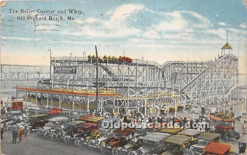 The Roller Coaster and Whip Old Orchard Beach, Maine, ME, USA 1918 