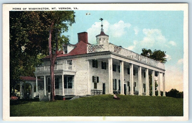 c1910s Mt. Vernon Home Washington Mansion PC House Built 1743 Hunting Creek A275