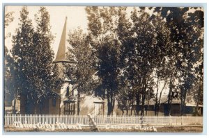 1910 Catholic Church Miles City Montana MT RPPC Photo Posted Antique Postcard