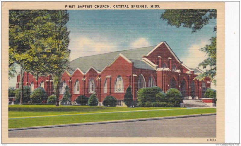 Baptist Church , Crystal Springs , Mississippiu , 30-40s