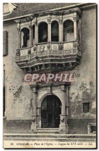 Old Postcard Colmar Square The Church Porch of Police 16th