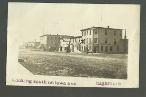 Highmore SOUTH DAKOTA RP 1910 MAIN STREET Stores WOMAN PHOTOGRAPHER nr Miller