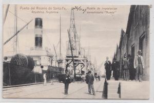 B82343 puerto del rosario de santa fe ship bateaux argentina front back image