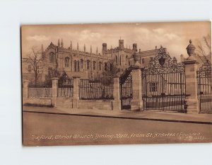 Postcard Christ Church Dining Hall, from St. Aldates, Oxford, England