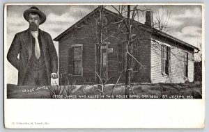 Vintage Postcard Jesse James House St Joseph Mo Unposted Undivided Back