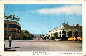Postcard Calle 2a y Ave Revolucion in Tijuana, Baja California, Mexico