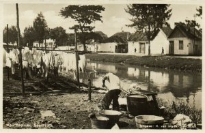 PC CPA KALI PEGLRIAN, SOERABAJA, INDONESIA, VINTAGE REAL PHOTO POSTCARD (b5725)