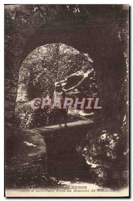 Postcard Old Gemenos Vellee Saint Pons Bridge White Simiane