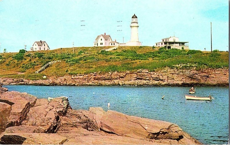 Two Lights Lighthouse Cape Elizabeth Maine Vintage Postcard Standard View Card 