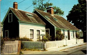 Oldest House Provincetown Cape Cod Massachusetts Street View Cancel Postcard