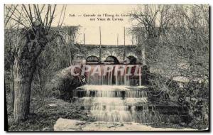 Old Postcard Cascade From & # 39Etang Du Grand Moulin De Vaux At Cernay