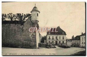 Old Postcard Avallon Former Remparts Rue De La Fontaine