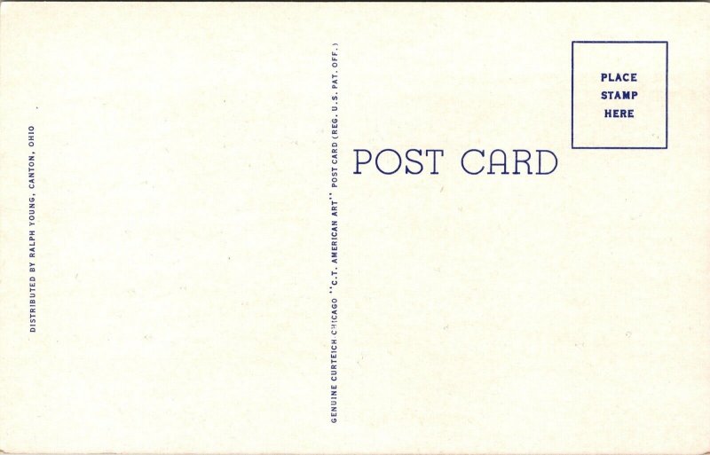Postcard U.S. Post Office in Dover, Ohio