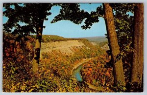 Wolcott Overlook, Letchworth State Park, Mount Morris NY, Vintage 1969  Postcard