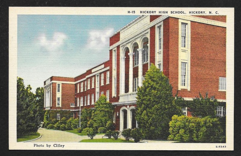 Hickory High School Building Hickory NC Unused c1930s