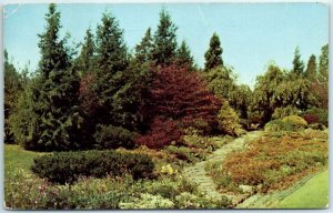 Postcard - The Rock Garden in Buccleuch Park - New Brunswick, New Jersey 