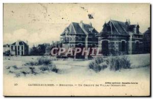 Old Postcard Cayeux Sur Mer Villas Brighton A ensablées From Group