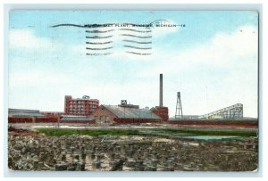 1956 Morton Salt Plant, Manistee Michigan MI Vintage Postcard 