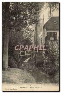 Breteuil Old Postcard Moulin monks