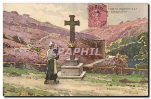 Old Postcard Fantasy Illustrator Landscapes Brittany Belle Jardiniere