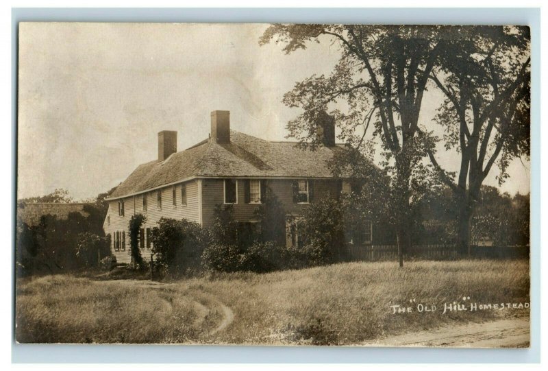 C. 1910 RPPC  Old Hill Homestead, Duxbury, Ma. Postcards P177