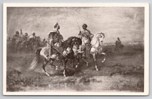 Arab Scouts by German Artist Adolph Schreyer Postcard L49