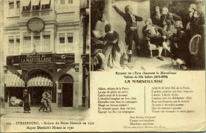 Strasbourg Mayor's Home The Marseillaise Anthem France Postcard PM 1920