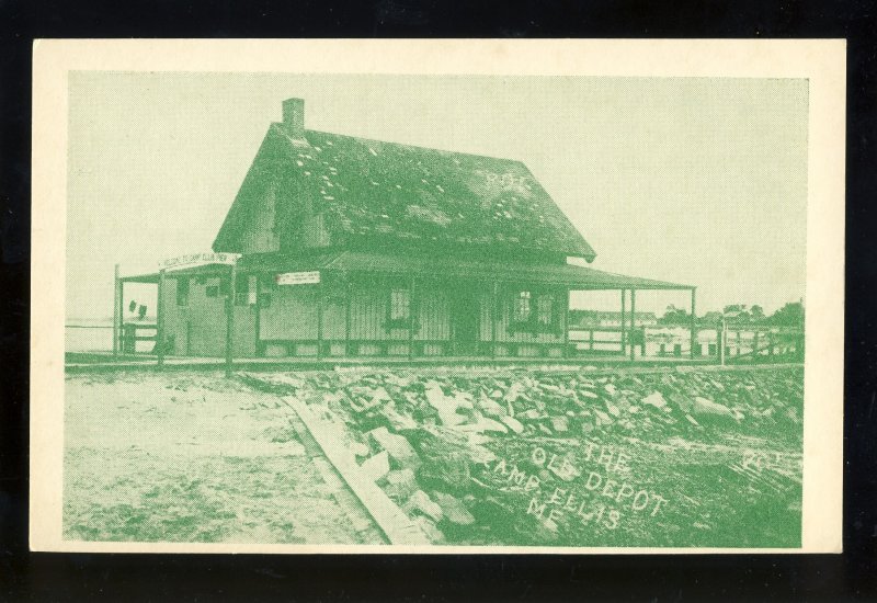 Camp Ellis, Maine/ME Postcard, The Old Depot, Publ By Jim's Red & White ...