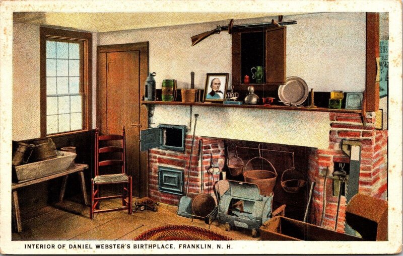 Daniel Websters Birthplace Photo Gun Franklin New Hampshire NH Postcard Unused 