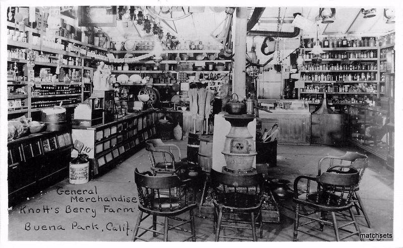 1950s Knotts Berry Farm General Merchandise Interior RPPC Real photo 493 