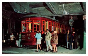 Postcard TRAM SCENE Atlanta Georgia GA AT5091