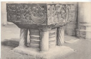 Hampshire Postcard - The Ancient Font - Winchester Cathedral     ZZ2655