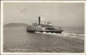 Ferry Boat Tamalpais CA Trip San Francisco CA c1920 Real Photo Postcard
