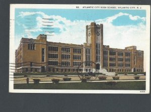 1930 Post Card Atlantic City NJ Atlantic City High School Built Ca 1920's