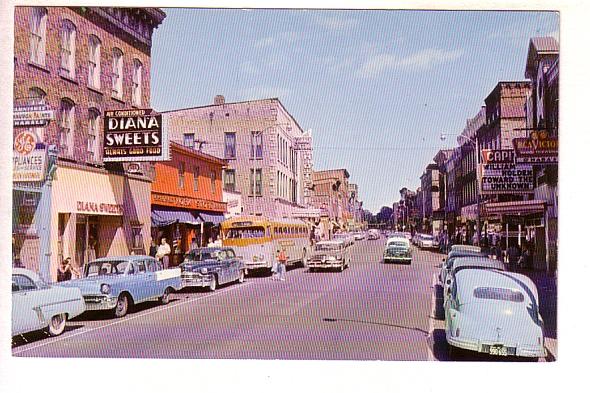 Main St, Downtown, Brockville, Ontario, Bryan News, Diana Sweets, Cars, Bus